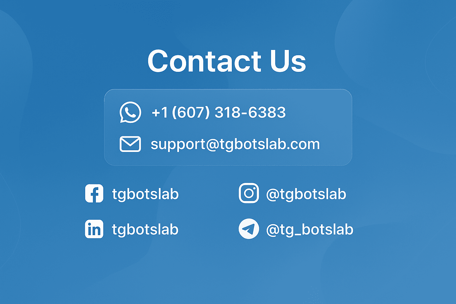 Contact TG Bots Lab